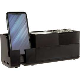 Bostitch Office Konnect Stackable Desk Organizer, 4-Piece, White, Black