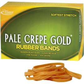 Alliance 1lb Box Pale Crepe Gold Rubber Bands