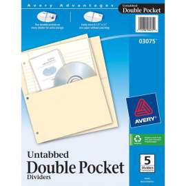 Avery Untabbed Double Pocket Dividers