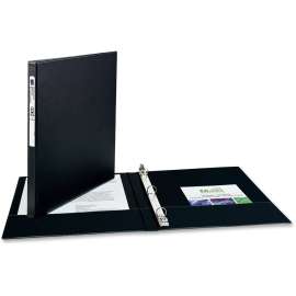 Economy Non-View Binder with Round Rings, 3 Rings, 0.5" Capacity, 11 x 8.5, Black