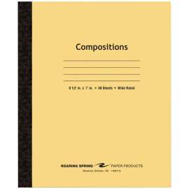 Roaring Spring Plain Cover Tapebound Comp Notebook
