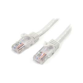 StarTech.com 15 ft White 15 ft White Snagless Cat5e UTP Patch Cable Patch Cable