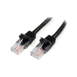 StarTech.com 50 ft Black Cat5e Snagless UTP Patch Cable