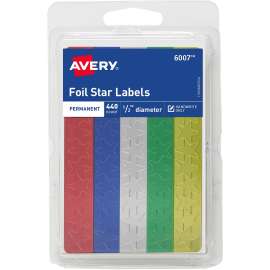 Avery Self-Adhesive Foil Star Stickers