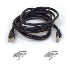 Belkin Cat5e Patch Cable, RJ-45 Male Network, RJ-45 Male Network, 7ft, Black