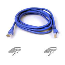 Belkin Cat. 6 UTP Patch Cable, RJ-45 Male, RJ-45 Male, 6ft, Blue