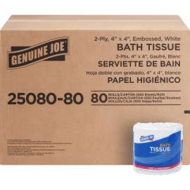 Genuine Joe Embossed Roll Bath Tissue