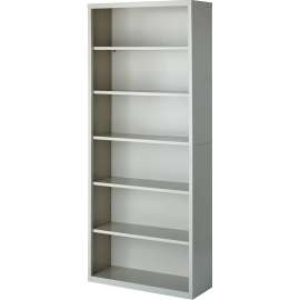 Lorell Fortress Series Light Gray Steel Bookcase