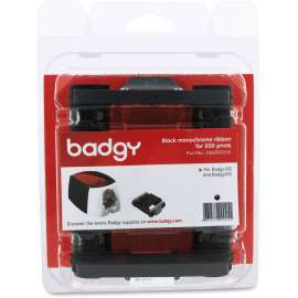 Evolis Ribbon, Thermal Transfer, 500 Cards, Black, 1 Each