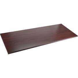 Lorell Workstation Straight Edge Mahogany Tabletop