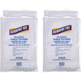 Genuine Joe Plastic Rectangular Table Covers