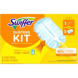 Swiffer 11804 Multi-Surface, Trap and Lock Duster Starter Kit, Fiber Head, Comfort-Grip Plastic Handle