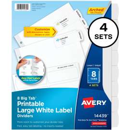 Avery Big Tab Printable Large White Label Dividers