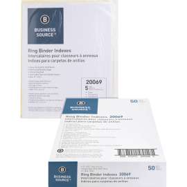 Bus. Source Buff Stock Ring Binder Indexes