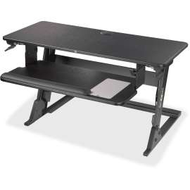 3M Precision Standing Desk, Holds up to 35 lb Load Capacity, 29.2 in x 22.2 in Footprint, Fits 24 in Deep Desk, Medium Density Fiberboard (MDF), Steel, Black