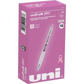 uniball 207 Retractable Gel, Black, 12/Box