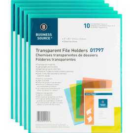 Bus. Source Transparent Poly File Holders