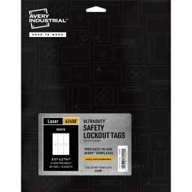 Avery® UltraDuty Lock Out Tag Out Hang Tags, 60/Pack