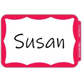 C-Line Self-adhesive Color Border Name Badges