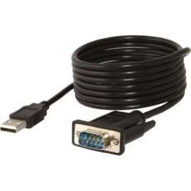 Sabrent USB 2.0 to Serial (9-Pin) DB-9 RS-232 Adapter Cable 6ft Cable (FTDI Chipset) - 6 ft Serial/USB Data Transfer Cable for Camera, Modem, Cellular Phone, PDA - First End: 1 x USB 2.0 Type A - Male - Second End: 1 x 9-pin DB-9 RS-232 Serial - Mal