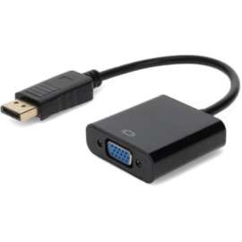 Addon DisplayPort 1.2 Male to VGA Female Black Adapter Which Requires DP++ For Resolution Up to 1920x1200 (WUXGA), 100% compatible and guaranteed to work