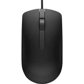 Dell Optical Mouse-MS116-Black, Optical, Cable, Black, USB
