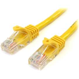 StarTech.com 15 ft Yellow Snagless Cat5e UTP Patch Cable, Make Fast Ethernet network connections using this high quality Cat5e Cable, with Power-over-Ethernet capability, 15ft Cat5e Patch Cable, 15ft cat 5e patch cable, 15ft Cat5e Patch Cord