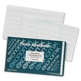 Wirebound Check Register Accounting System, 8 3/4 x 14 3/4, 40 Pages
