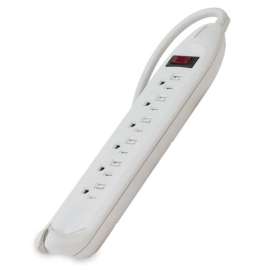 Belkin 6-Outlet Sliding Cover Power Strip, 3-prong, 6, 12 ft Cord, Beige