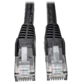 Tripp Lite 1ft Cat6 Gigabit Snagless Molded Patch Cable RJ45 M/M Black 1', 1ft