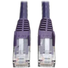 Tripp Lite 3ft Cat6 Gigabit Snagless Molded Patch Cable RJ45 M/M Purple 3', 91cm, 1 x RJ-45 Male, 1 x RJ-45 Male, Purple