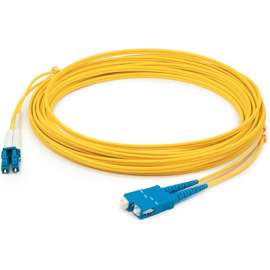 AddOn 10m LC (Male) to SC (Male) Yellow OS2 Duplex Fiber OFNR (Riser-Rated) Patch Cable - 100% compatible and guaranteed to work