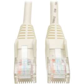 Tripp Lite 3ft Cat5e / Cat5 350MHz Snagless Patch Cable RJ45 M/M White 3', 3 ft Category 5e Network Cable for Network Device, First End: 1 x RJ-45 Network, Male, Second End: 1 x RJ-45 Network