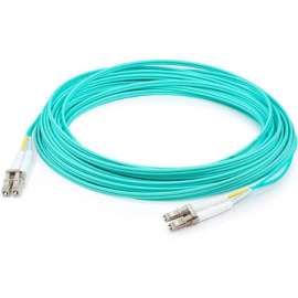 AddOn 3m LC (Male) to LC (Male) Aqua OM4 Duplex Fiber OFNR (Riser-Rated) Patch Cable, 100% compatible and guaranteed to work in OM4 and OM3 applications