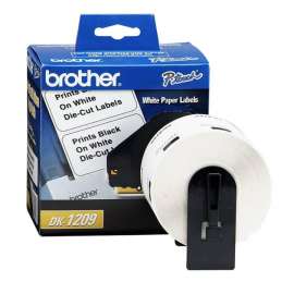 Brother DK1209 Small Address QL Printer Labels, 1 9/64" x 2 27/64" Length, Rectangle, Direct Thermal, White