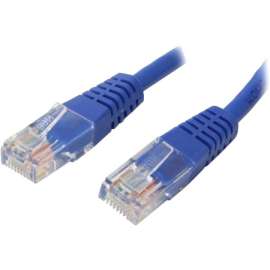 StarTech.com 1 ft Blue Molded Cat5e UTP Patch Cable, Make Fast Ethernet network connections using this high quality Cat5e Cable, with Power-over-Ethernet capability, 1ft Cat5e Patch Cable, 1ft Cat 5e Patch Cable, 1ft Cat5e Patch Cord