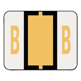 A-Z Color-Coded End Tab Filing Labels, B, 1 x 1.25, White, 500/Roll