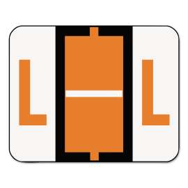 A-Z Color-Coded End Tab Filing Labels, L, 1 x 1.25, White, 500/Roll