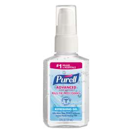 Advanced Gel Hand Sanitizer, 2 oz Pump Bottle, Refreshing Scent, 24/Carton