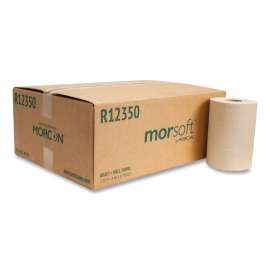 Morsoft Universal Roll Towels, 8" x 350 ft, Brown, 12 Rolls/Carton