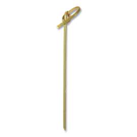 Knotted Bamboo Pick, Olive Green, 4", 1000/Carton