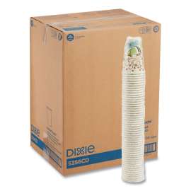 PerfecTouch Paper Hot Cups, 16 oz, Coffee Haze Design, 50/Sleeve, 20 Sleeves/Carton
