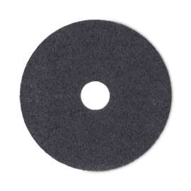 High Performance Stripping Floor Pads, 17" Diameter, Black, 5/Carton