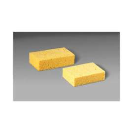 3M 7456-T Commercial Sponge, 7-1/2 in L, 4-3/8 in W, 2.06 mil Thick, Cellulose, Yellow