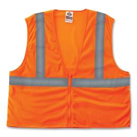 Ergodyne GloWear 8205Z Class 2 Super Econo Vest, Orange, L/XL