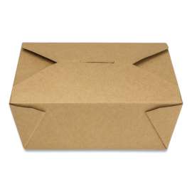Reclosable Kraft Take-Out Box, 48 oz, Paper, 300/Carton