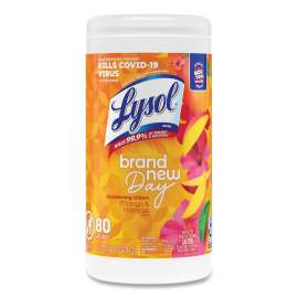 Disinfecting Wipes, 7 x 7.25, Mango and Hibiscus, 80 Wipes/Canister