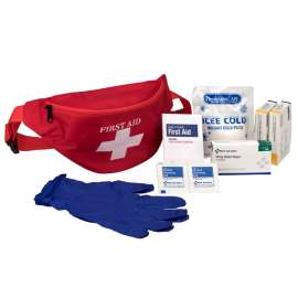 First Aid Kit Fanny Pack, Fabric Case, 49 Pieces