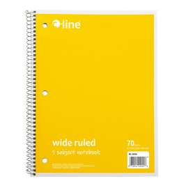 1-Subject Notebook, 70 Page, Wide Ruled, Yellow
