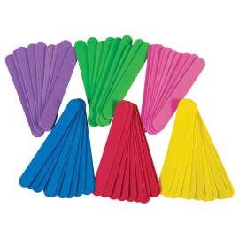 WonderFoam® Jumbo Craft Sticks, Assorted Colors, 6" x 3/4", 100 Count